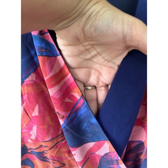 Anthropologie Leifsdottir Malva 100% Silk Surplice Asymmetrical Hem Dress 2 - Picture 5 of 8